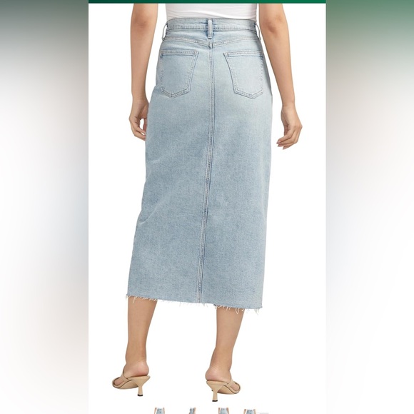 Silver Jeans Light Blue Midi Skirt - Picture 3 of 5